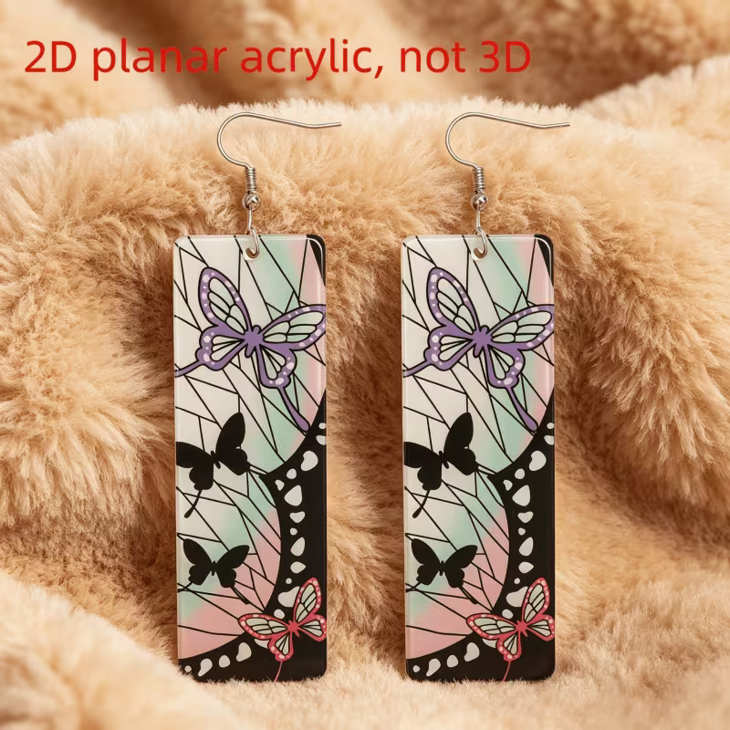 2x Aretes de Mariposa Shinobu Kocho - Demon Slayer