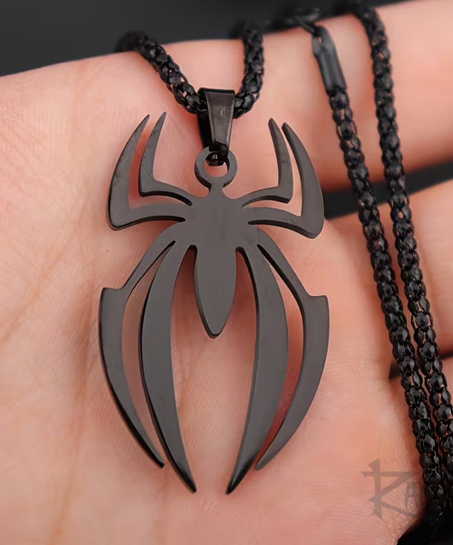 Collar Spider-man Logo araña negra