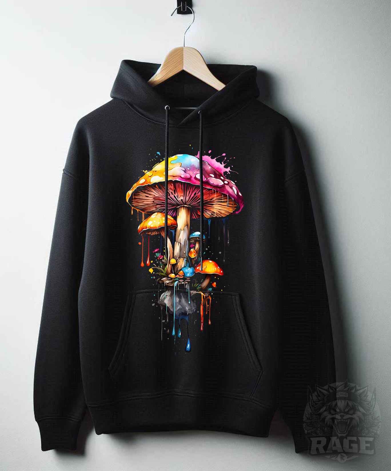 Hoodie negro Hongos mágicos