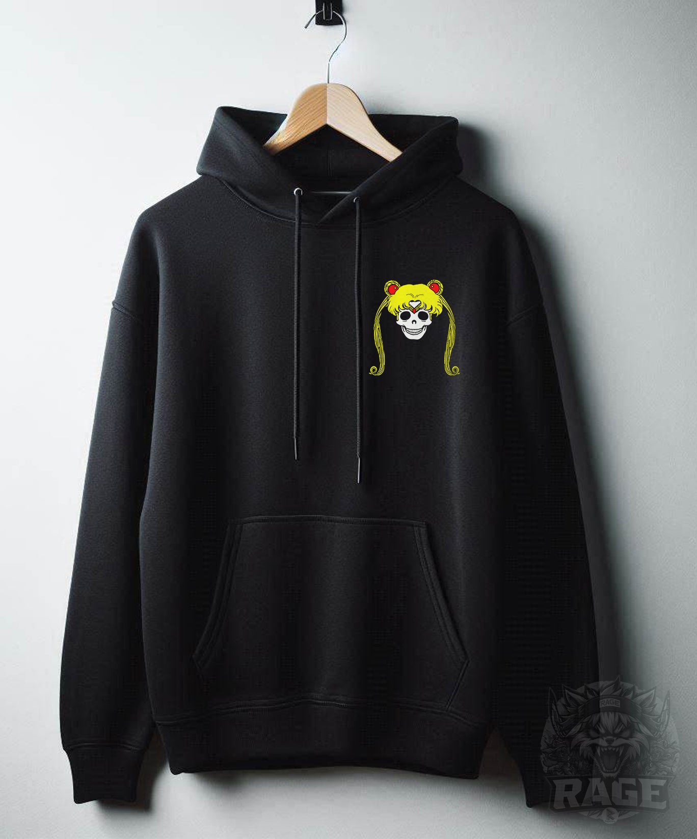 Hoodie negro Sailor Moon Calavera