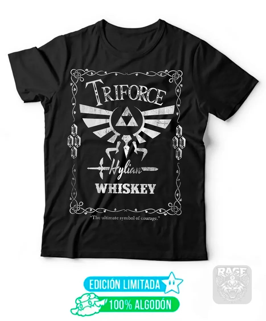 Playera Triforce Whiskey - Zelda (100% Algodón)