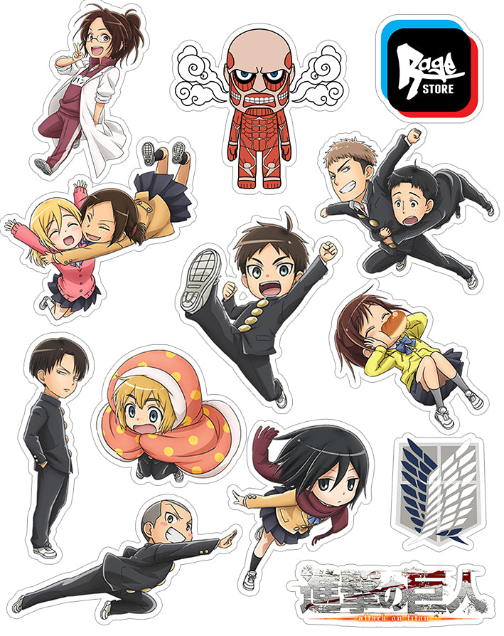 Stickers shingeki no kyojin chibi