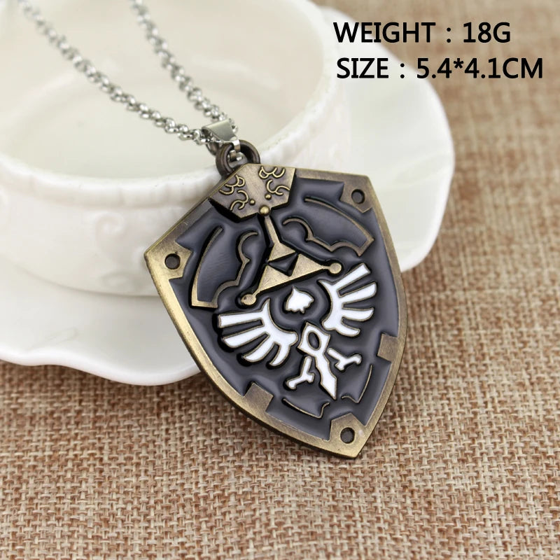 Collar Escudo Hyrule Bronce y Negro TLOZ