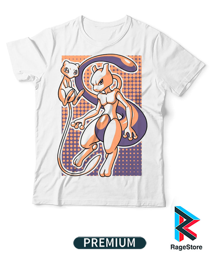 Mew x Mewtwo - Pokemon (Playera o Blusa) v2