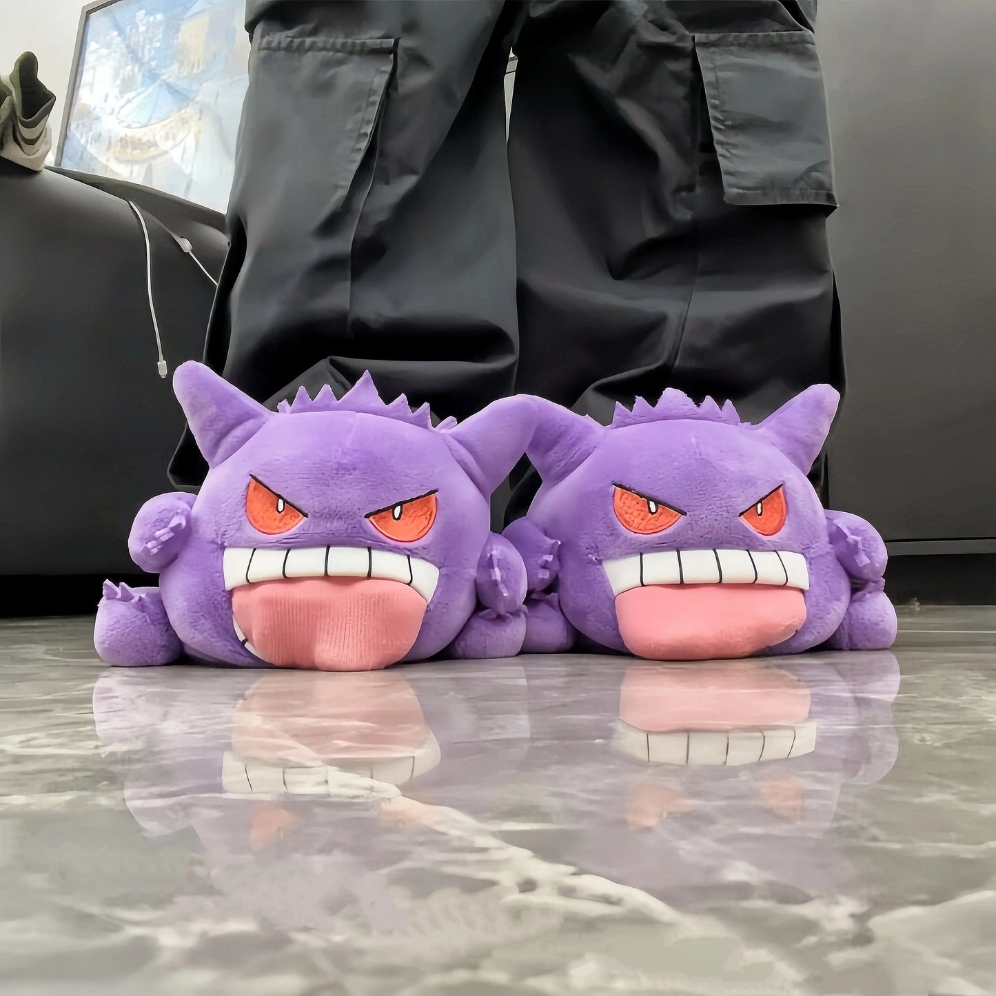 Pantuflas de Gengar que saca la lengua - Pokemon