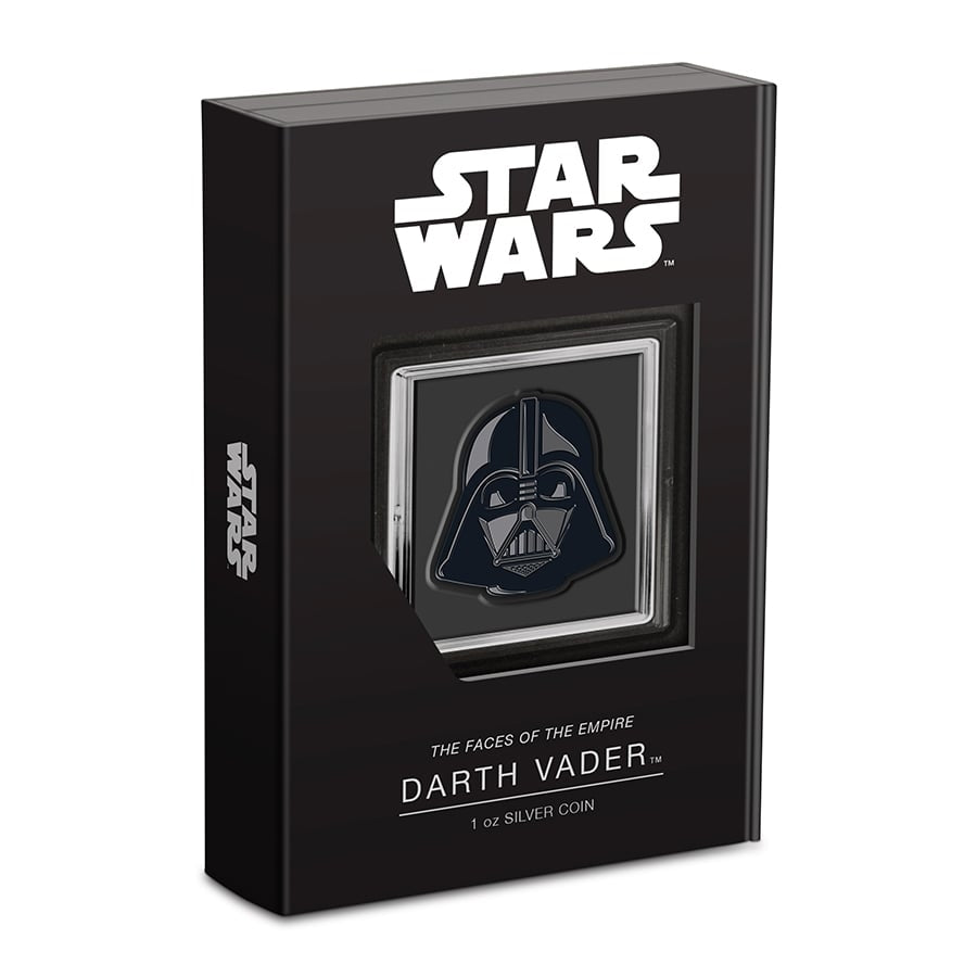 Medallón de Darth Vader coleccionable 100% Plata (Ag) - 1 oz. troy