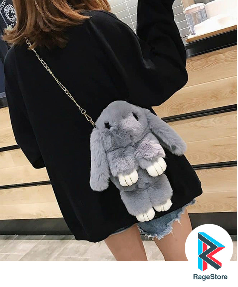 Tiktok Mochila De Conejo Free Fire Bolsa Peluche De Conejo Peludo