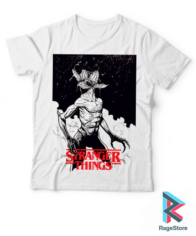 Demogorgon Blanco Negro Stranger Things (Playera o Blusa) – Rage