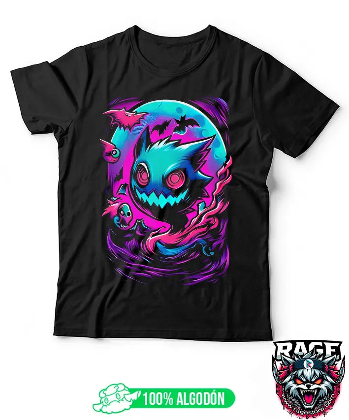 Ilusión Fantasma - Playera 100% algodòn negro (dtg) v2