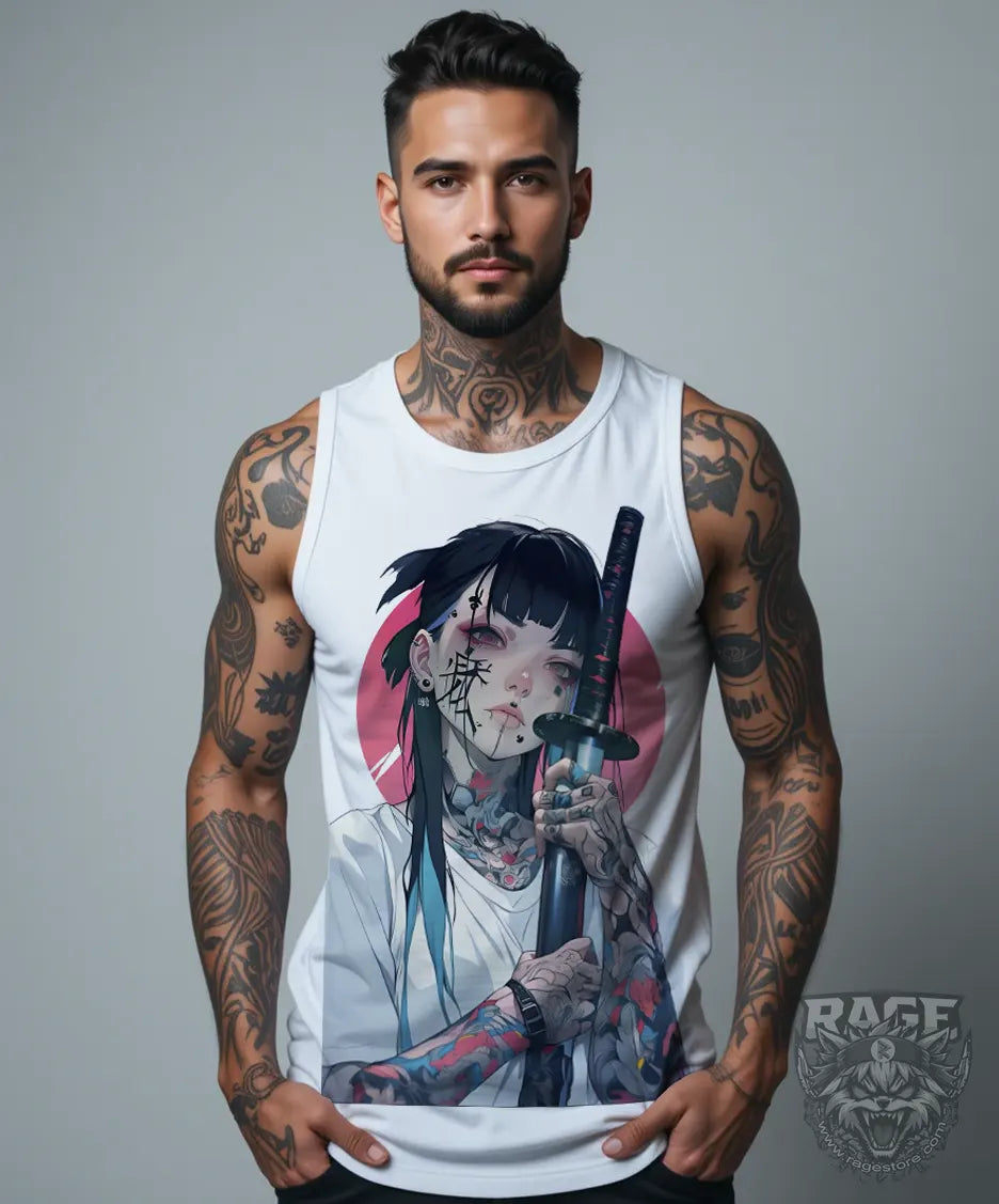 Camiseta Chica anime tatuada