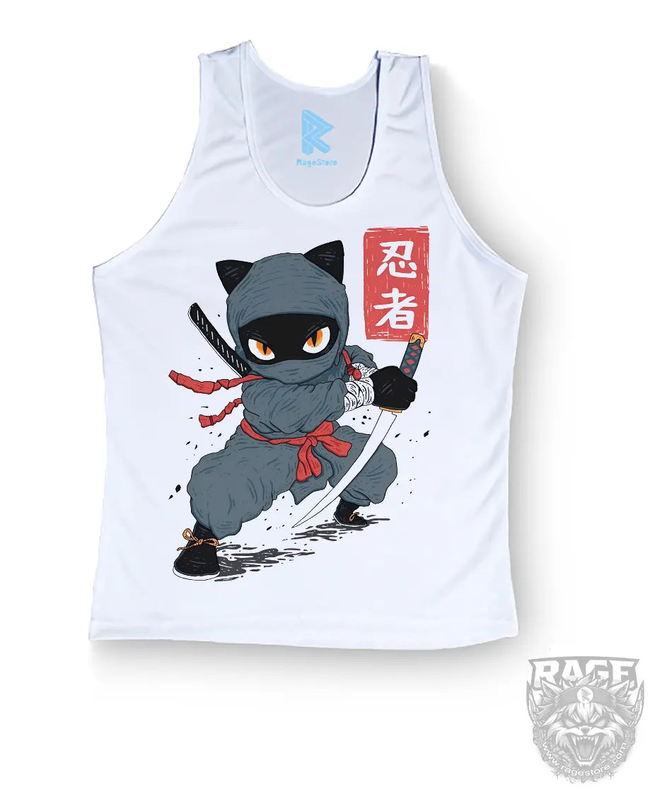 Camiseta Gato Ninja negro