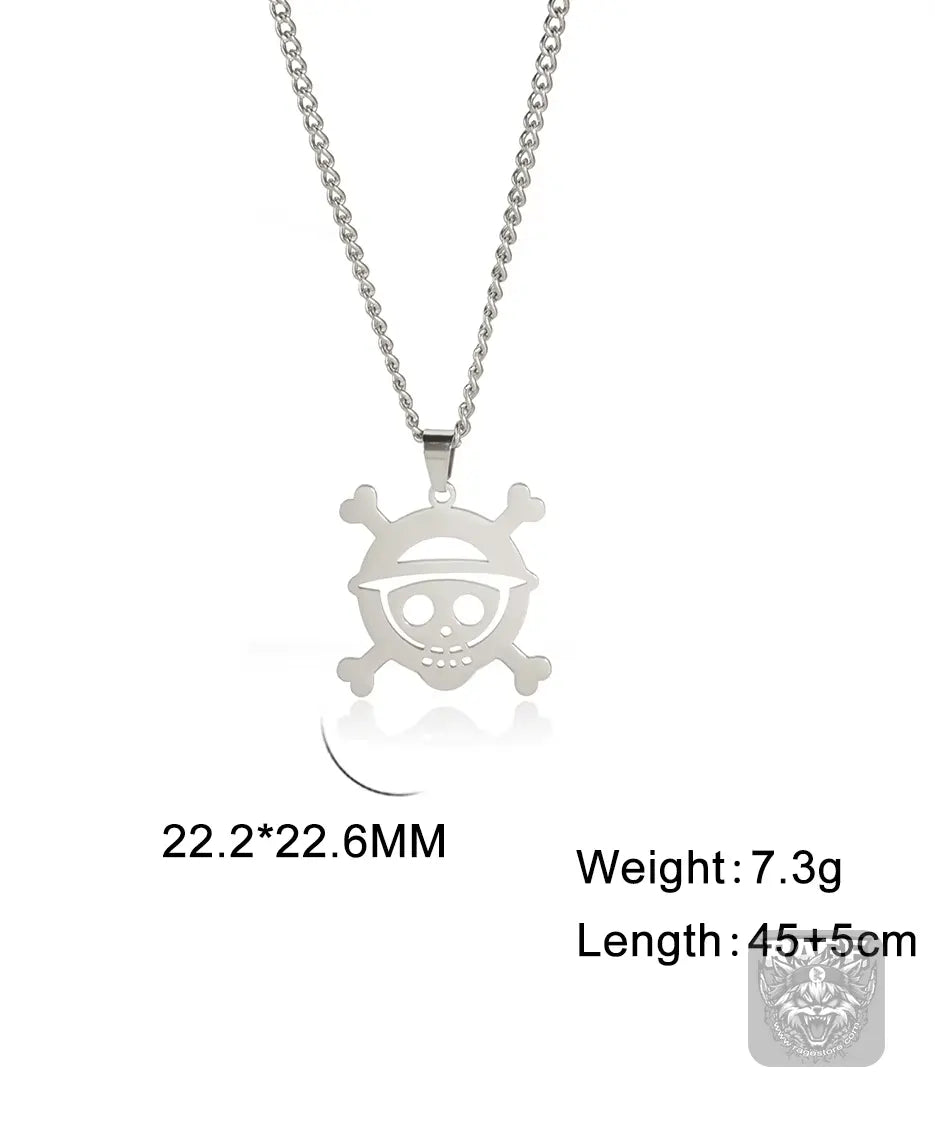Collar de Calavera One Piece plateado