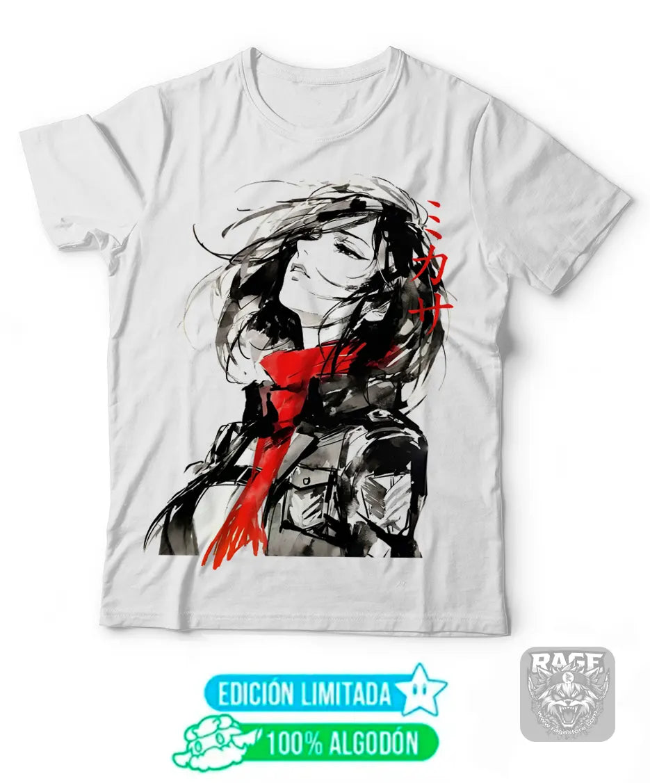 Mikasa Leyenda 100% algodón (blanca) - Shingeki no Kyojin