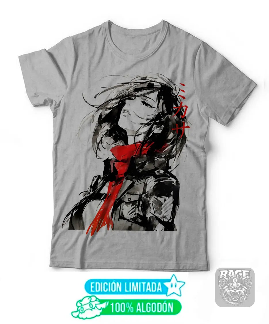 Mikasa Leyenda 100% algodón (gris) - Shingeki no Kyojin