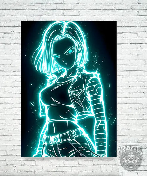 Póster Androide 18 brillo (Papel Foto o Metálico)