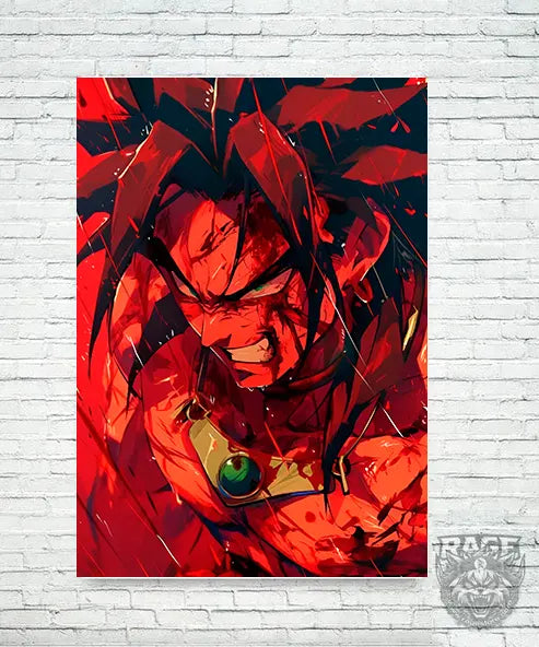 Póster Broly Rage (Papel Foto o Metálico)