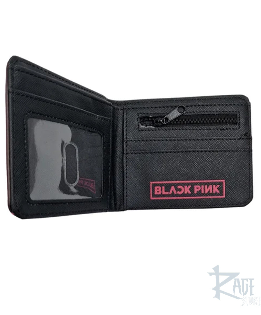 Billetera Blackpink rosa firmas