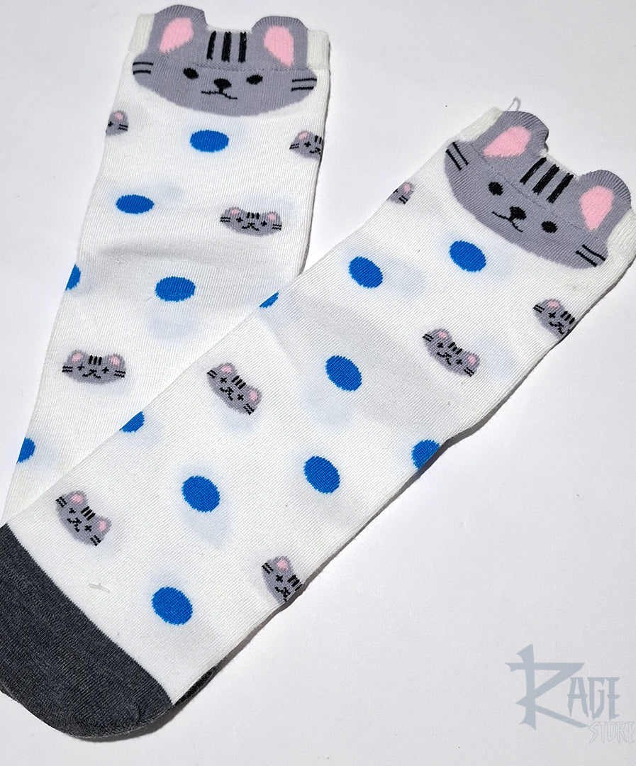Calcetines de caritas de gato