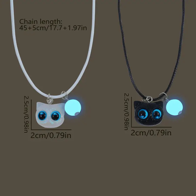 Set Collares y pulseras Chimuelo y Furia Luminosa (2 pulseras y 2 collares) - Para parejas o BFF