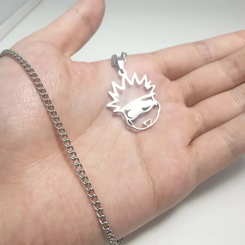 Collar Gojo feliz plateado - Jujutsu Kaisen