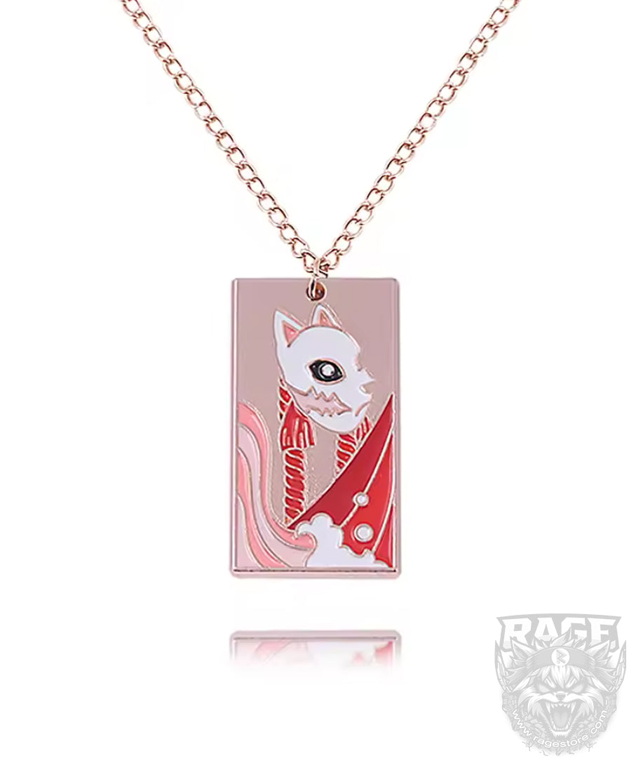Collar Máscara Sabito metálico - Kimetsu No Yaiba