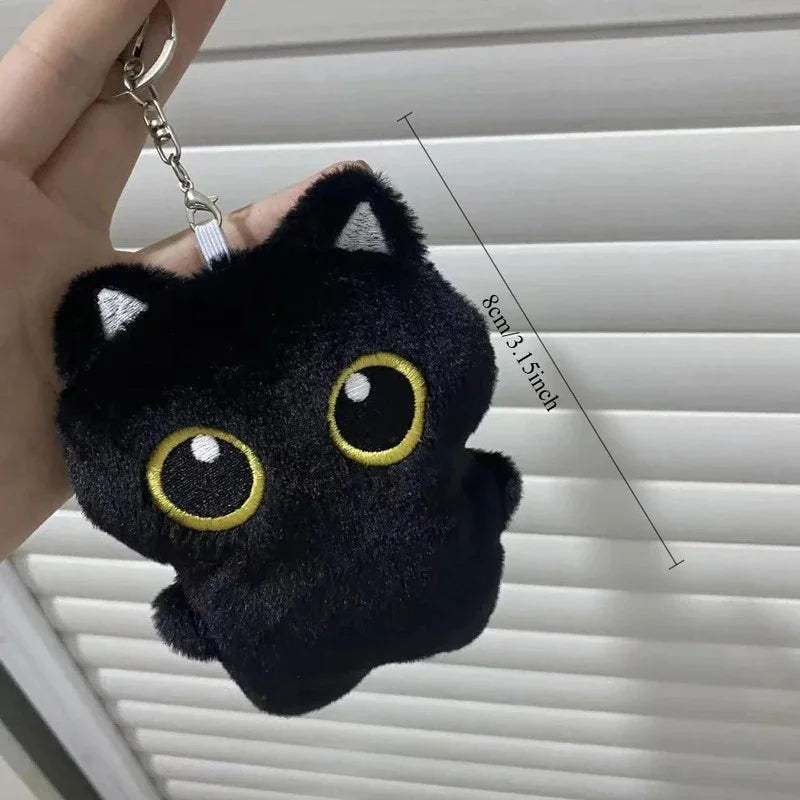 Gatos con ojotes llavero de peluche Bag Charm