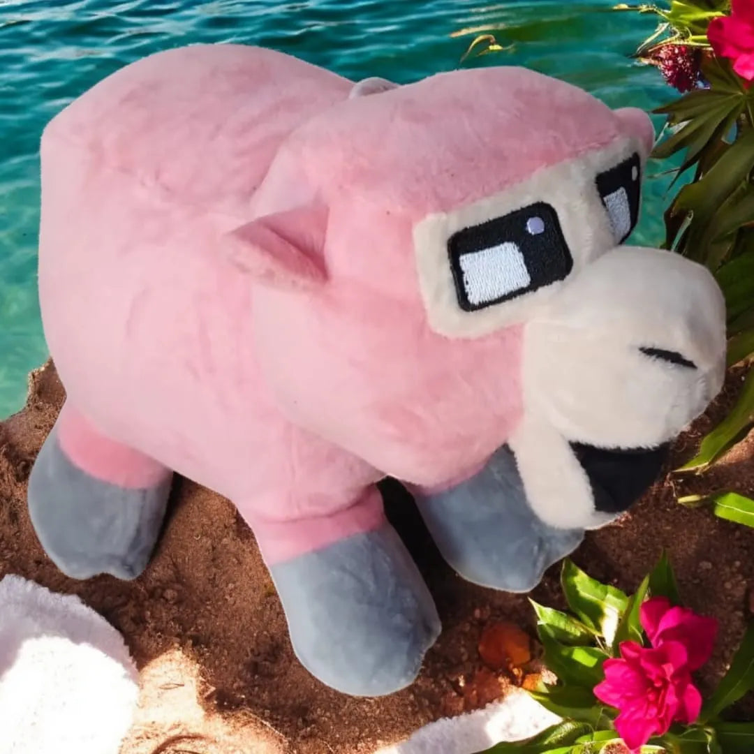 Peluche de oveja Minecraft colgante con ventosa (17 cm)