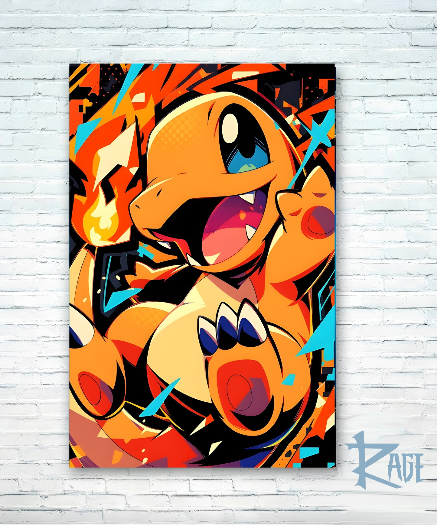 Póster Charmander alegre - Pokemon (Papel Foto o Metálico)