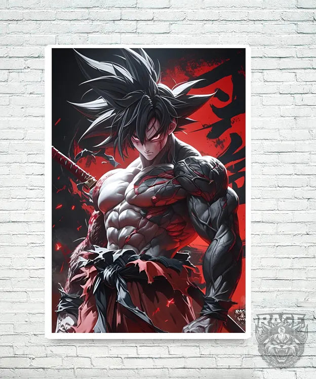 Póster Goku Saiyajin Oscuro (Papel Foto o Metálico)