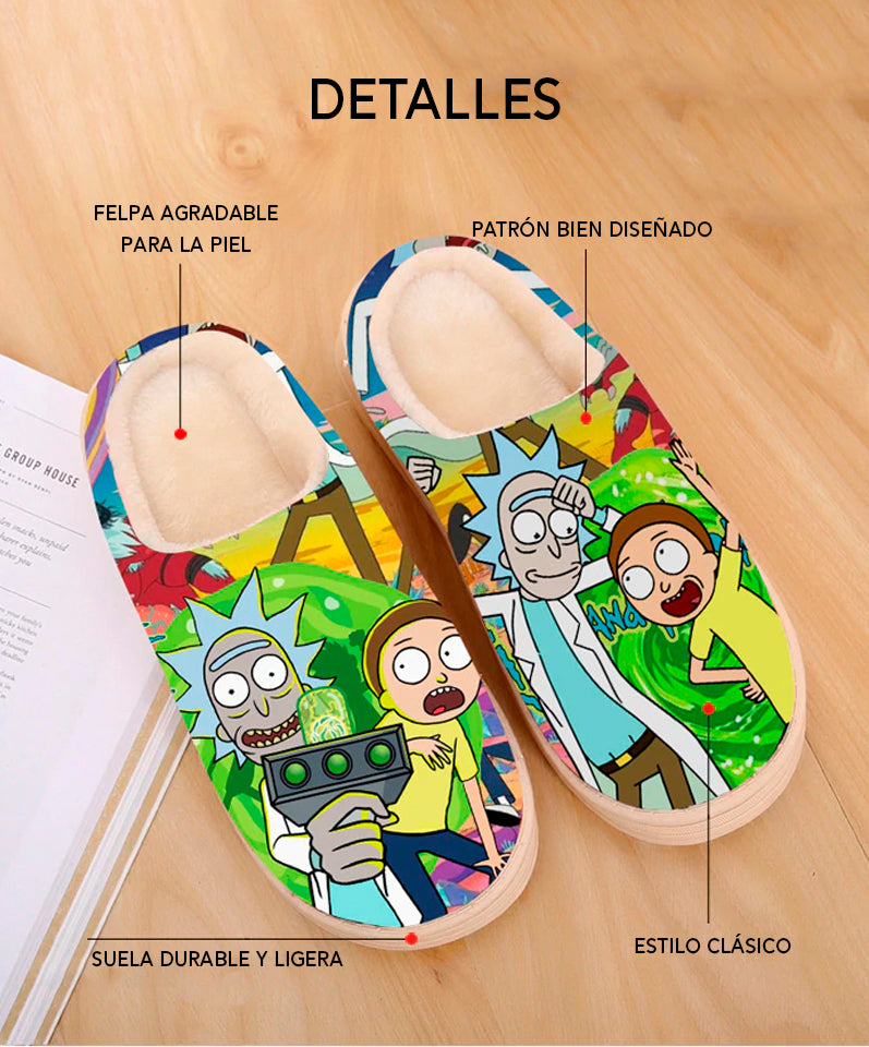Pantuflas Rick y Morty Danger- zapatos de casa