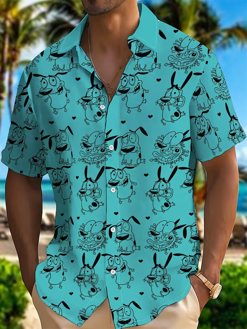Camisa Turquesa Coraje el Perro Cobarde
