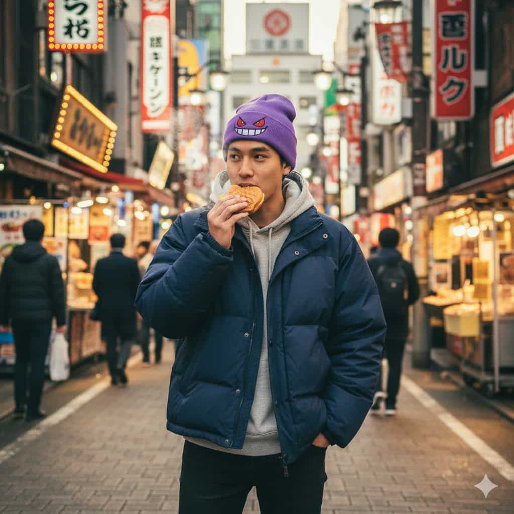 Beanie gorro de Gengar v1 (claro)