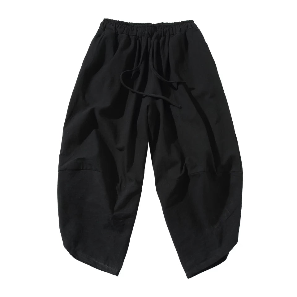 Pantalón holgado estilo Samurai Negro