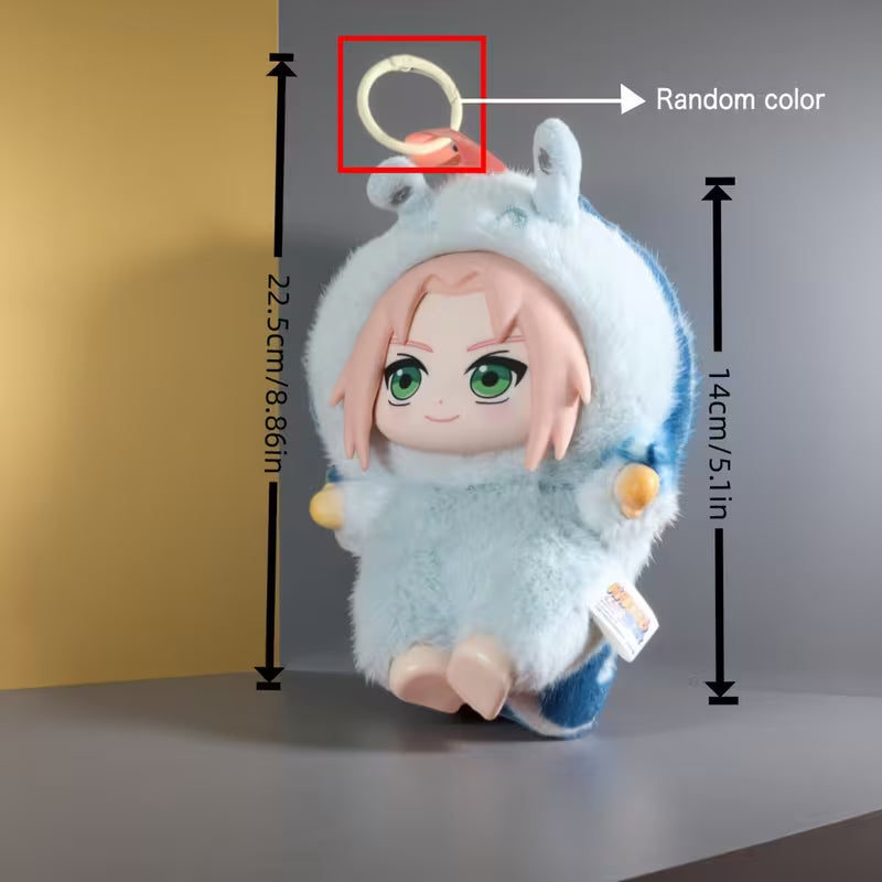 Sakura Haruno y Katsuyu chibi llavero de peluche Bag Charm estilo Labubu