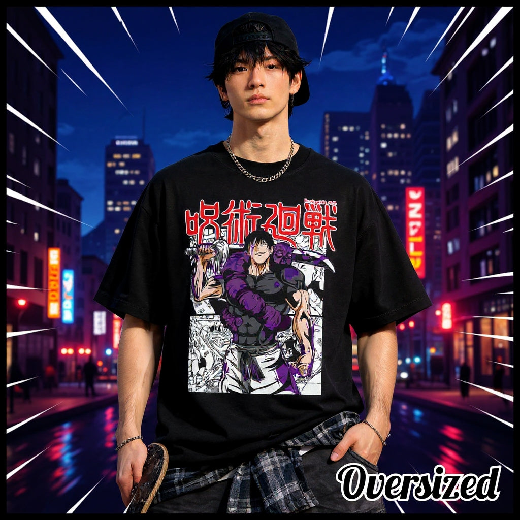 Playera Oversized Toji Fushiguro pose (dtg) 100% algodón - Jujutsu Kaisen