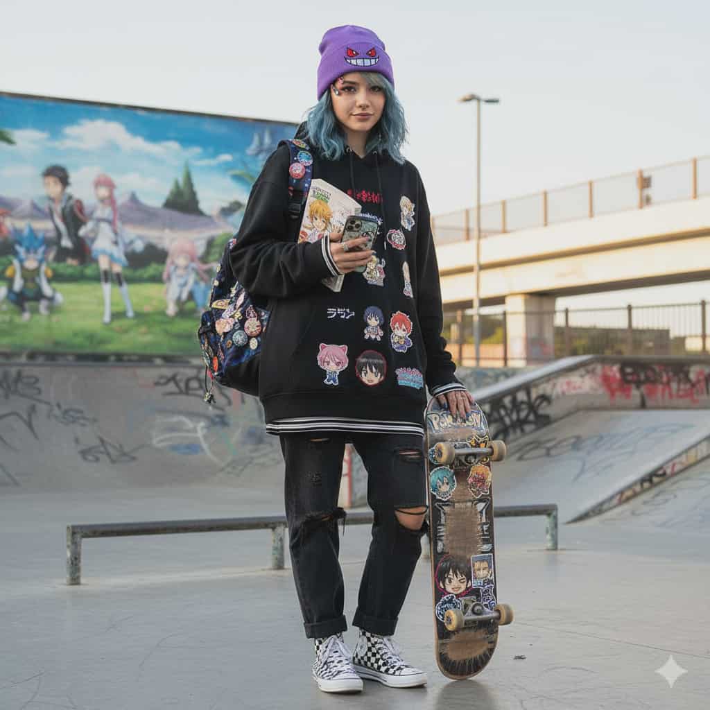 Beanie gorro de Gengar v1 (claro)