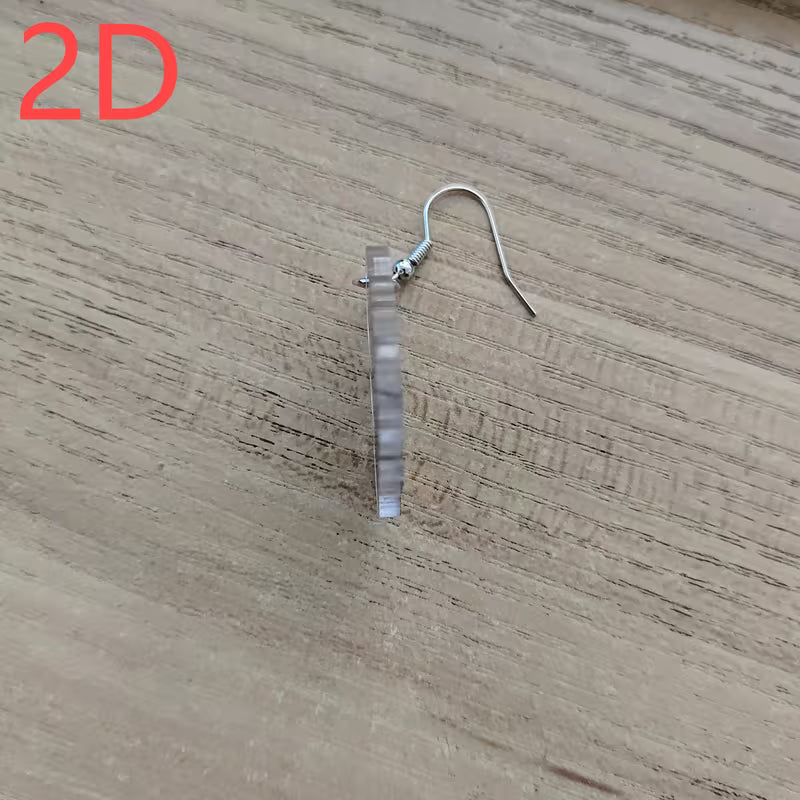 2x Aretes de Carlitos asustado 2D - Rugrats