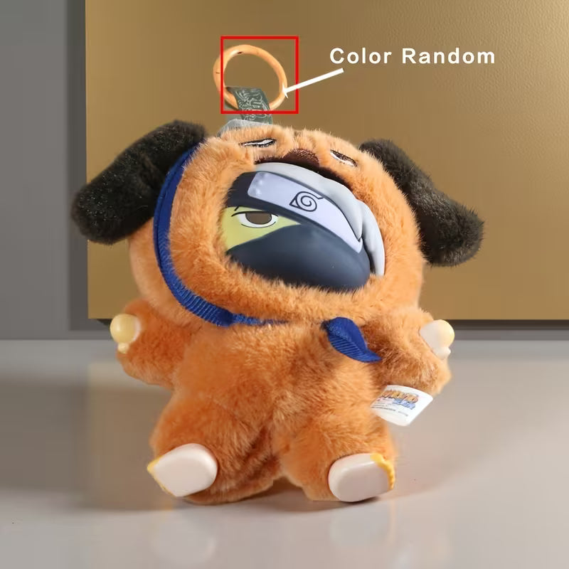 Kakashi y Pakkun chibi llavero de peluche Bag Charm estilo Labubu