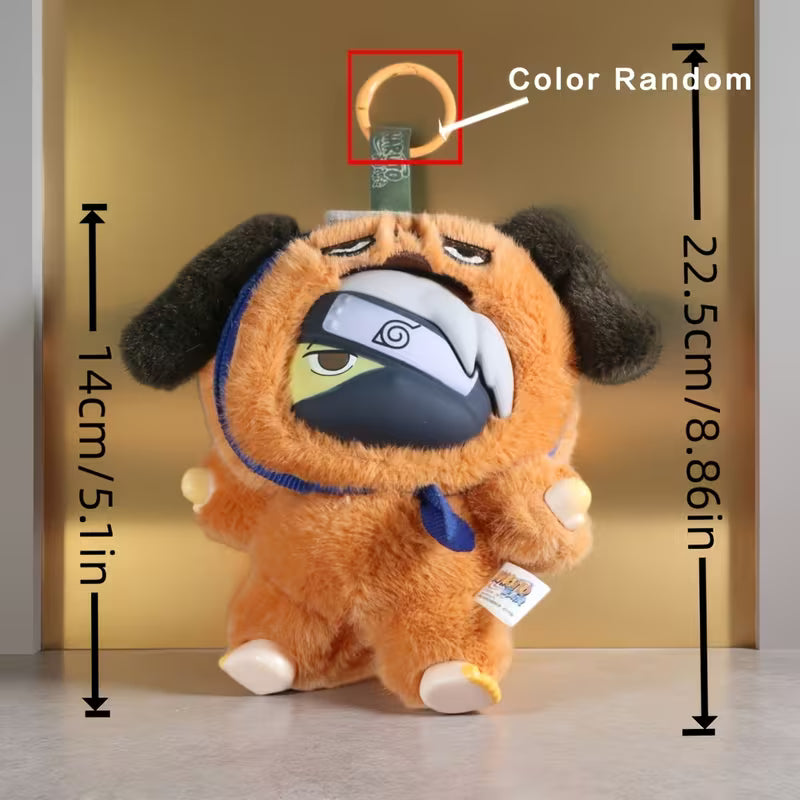 Kakashi y Pakkun chibi llavero de peluche Bag Charm estilo Labubu