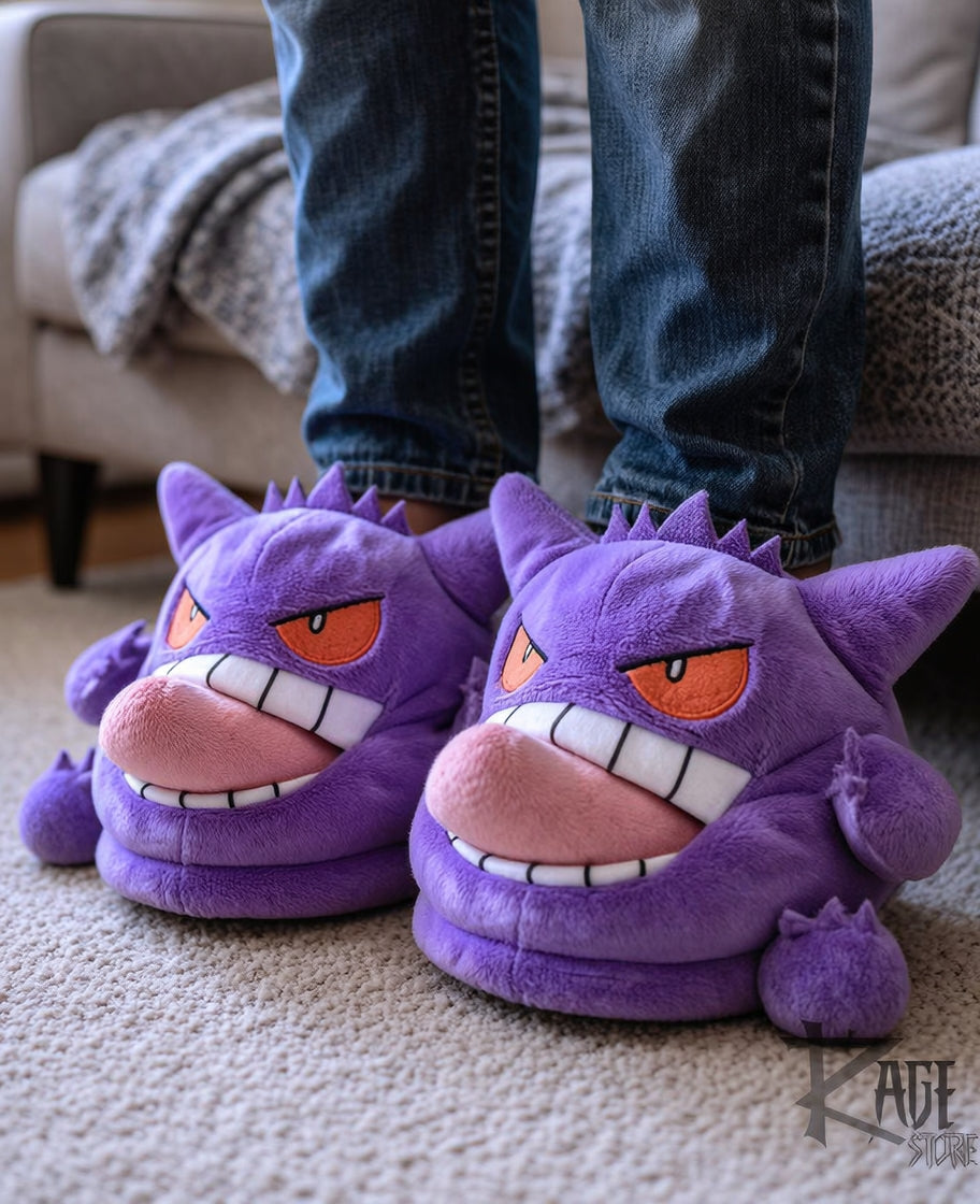 Pantuflas de Gengar que saca la lengua - Pokemon