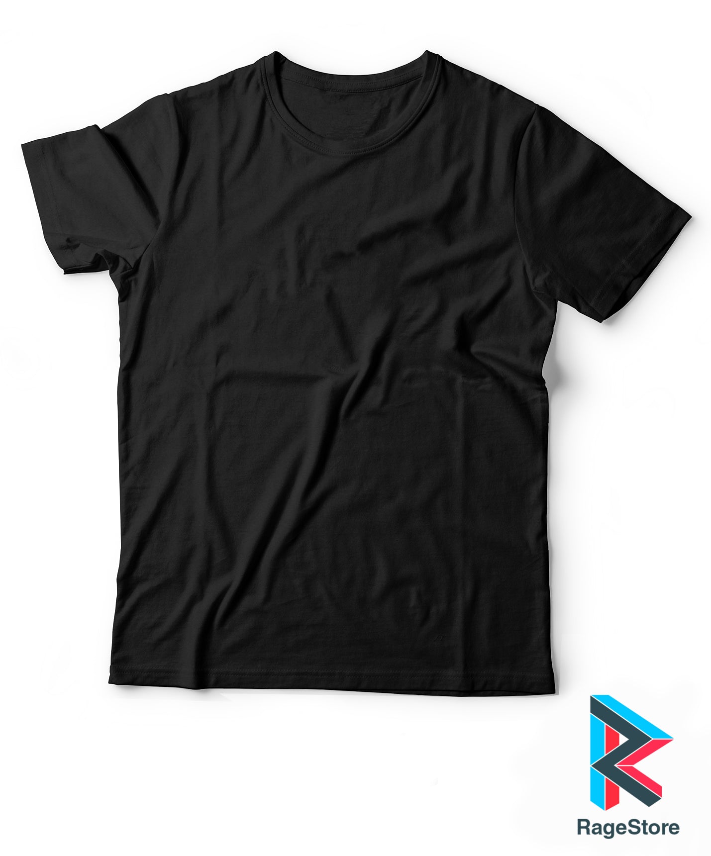 Playera Negra 100% algodón (Sin impresión)