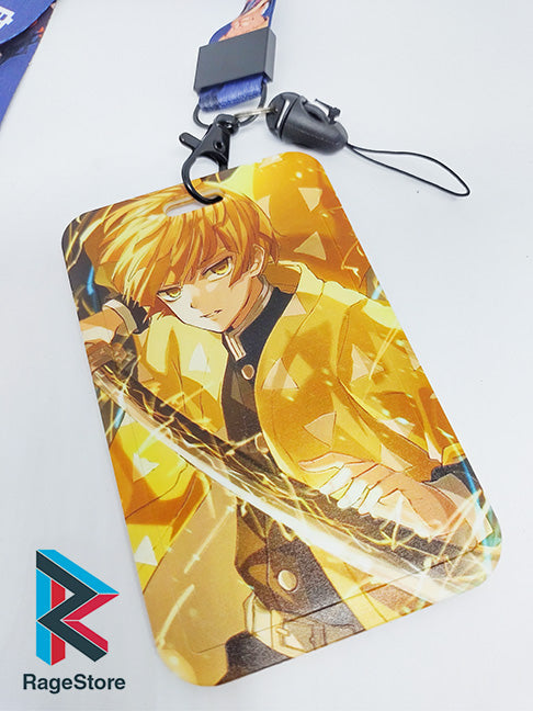 Lanyard Zenitsu + porta gafete Demon Slayer