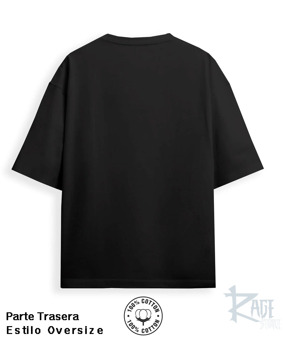 Playera Negra Oversized 100% algodón (Sin impresión)