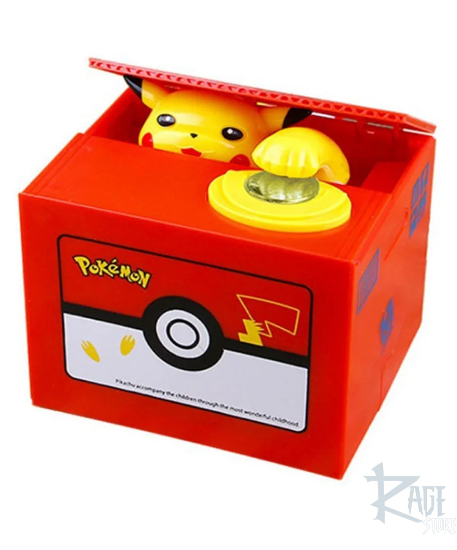 Alcancía Pikachu roba monedas - inspirado en Pokemon