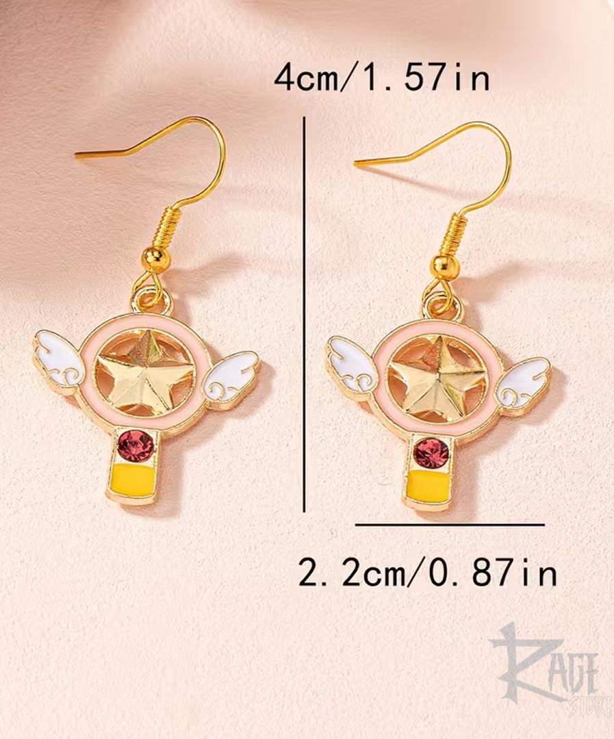 Aretes de Llave Sakura Card Captor estrella 2x