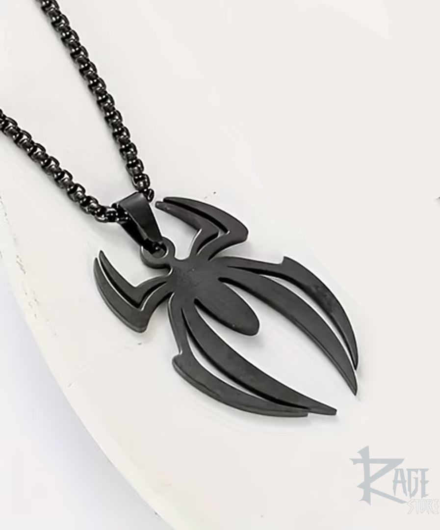 Collar Spider-man Logo araña negra