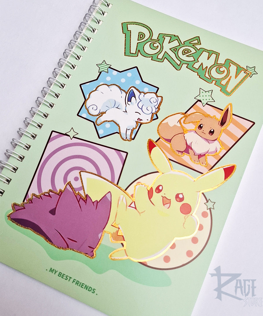 Cuaderno Pokemon Verde A5
