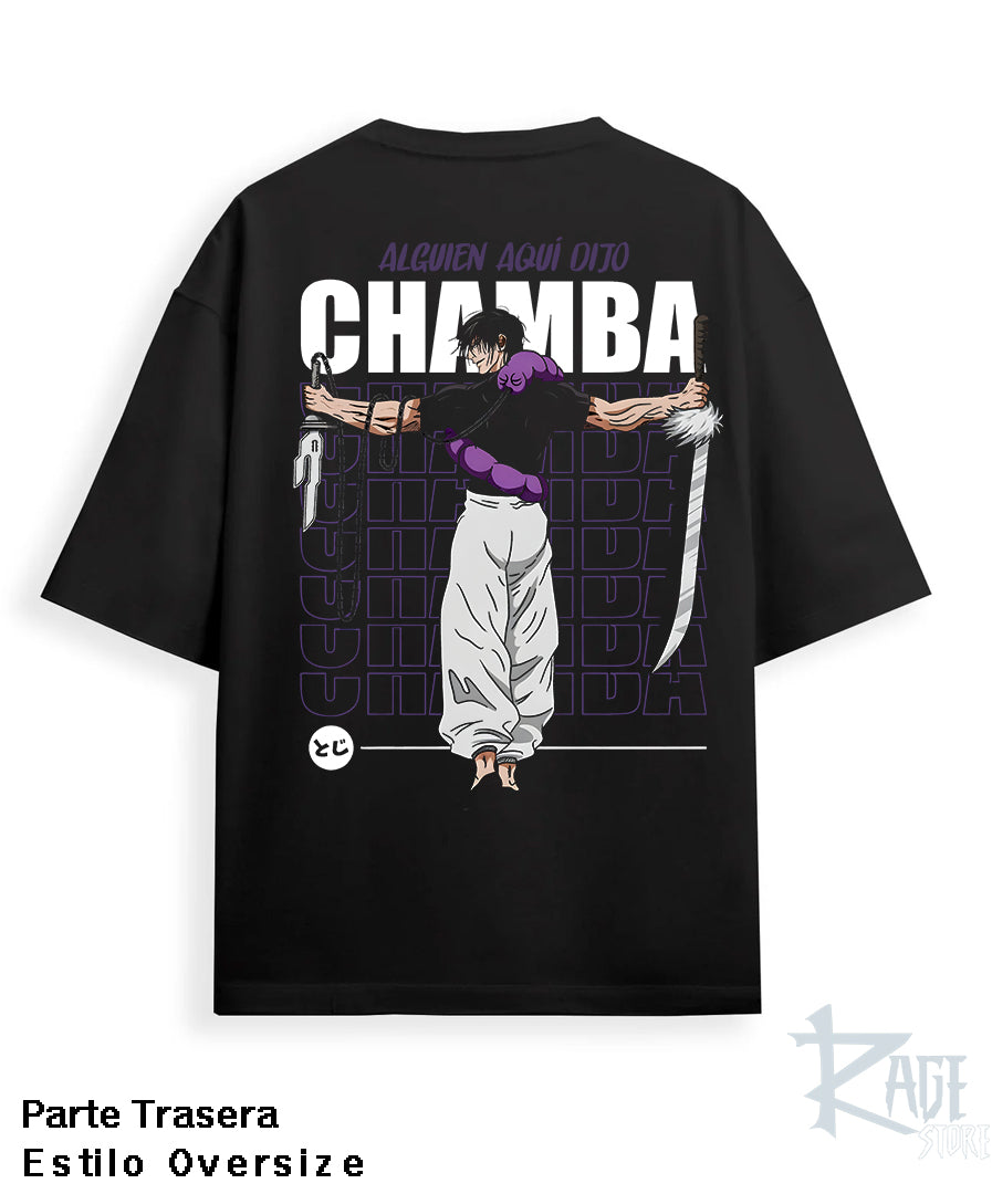 Playera Oversized CHAMBA de Toji Fushiguro (dtg) 100% algodón - Jujutsu Kaisen