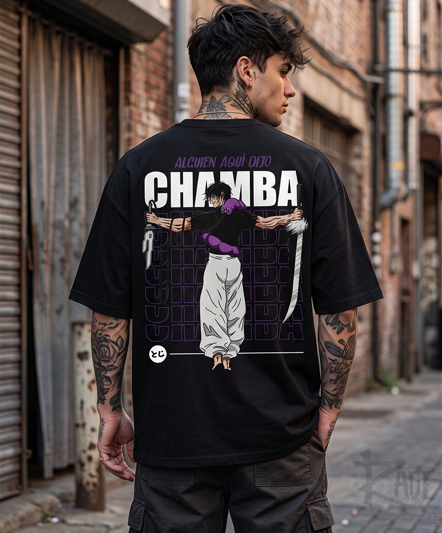 Playera Oversized CHAMBA de Toji Fushiguro (dtg) 100% algodón - Jujutsu Kaisen