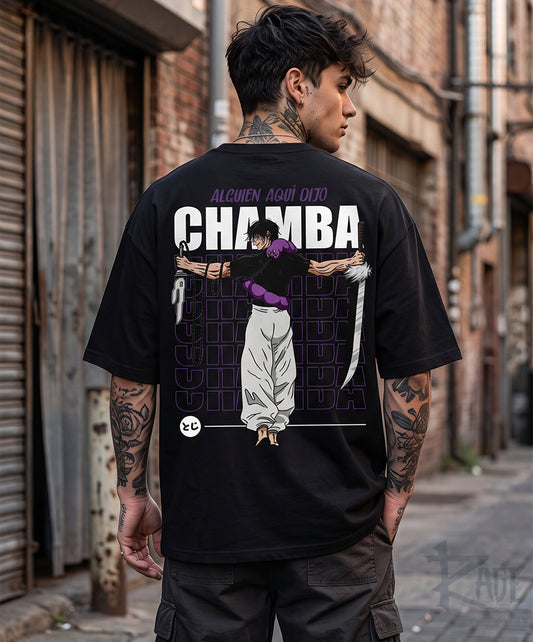 Playera Oversized CHAMBA de Toji Fushiguro (dtg) 100% algodón - Jujutsu Kaisen